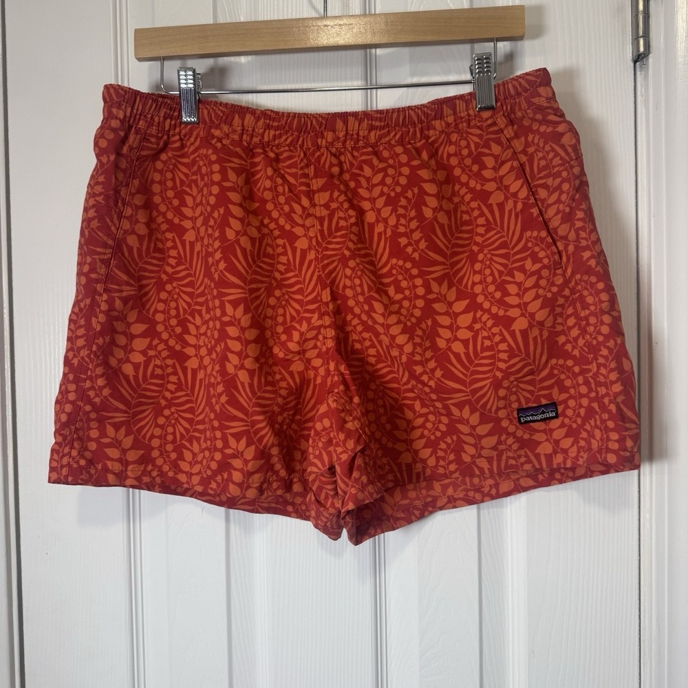 Patagonia Shorts Women's Medium Orange Baggies Stretch Pockets Outdoor